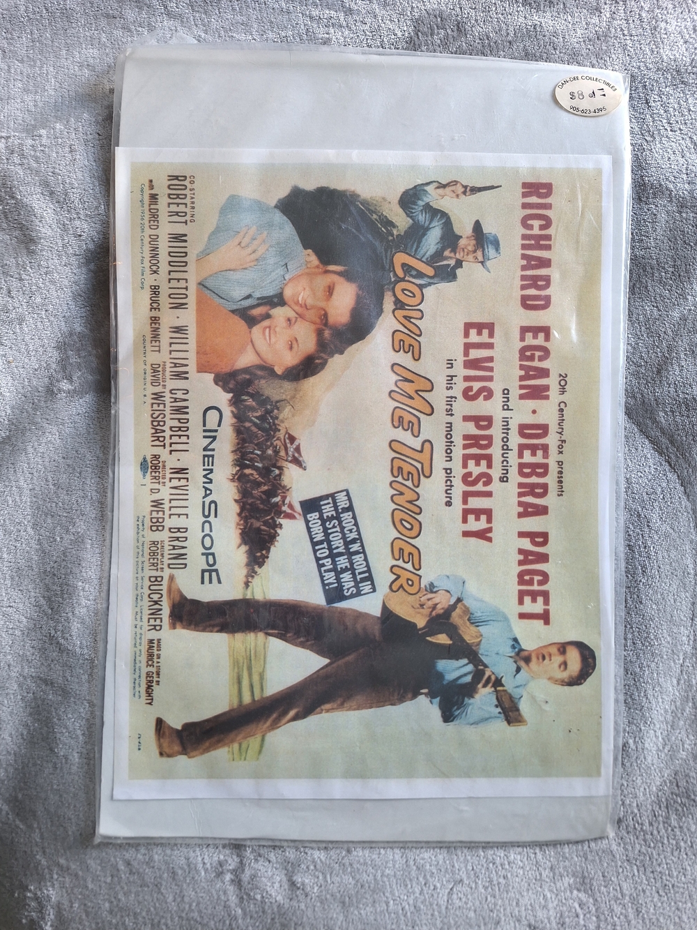 LOVE ME TENDER Lobby Card (VeryGood+) 1956 Elvis Presley Movie Poster Art 28274